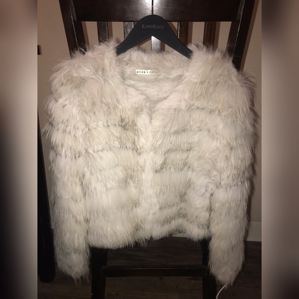 Alicia + Olivia Fawn Rabbit & Fox Fur Bomber